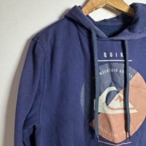 Moletom com Capuz Azul Estampado – Quiksilver – tam M