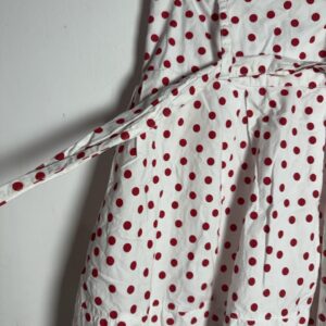 Saia Curta Branca Poá Vermelho Versátil Tomara que Caia – tam Único
