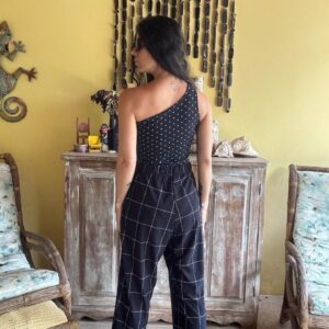 Calça Pantacourt Preta e Branca Quadriculada – YSC city – tam G