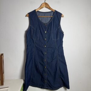 Vestido Jeans com Botões – tam G