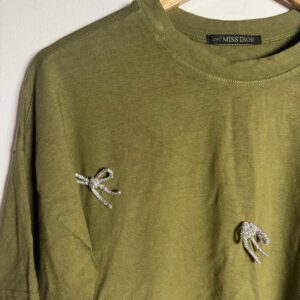 Cropped Verde Musgo com Laços de Brilho – Miss Dior – tam M