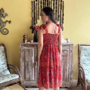 Vestido Midi de Alças com Estampa Paisley e Floral – Urban Race – tam M