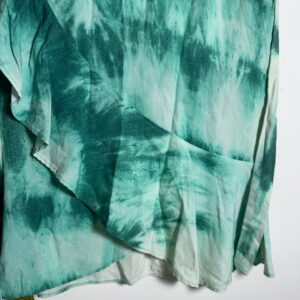 Saia Transpassada Verde Tie Dye com Babados – tam P