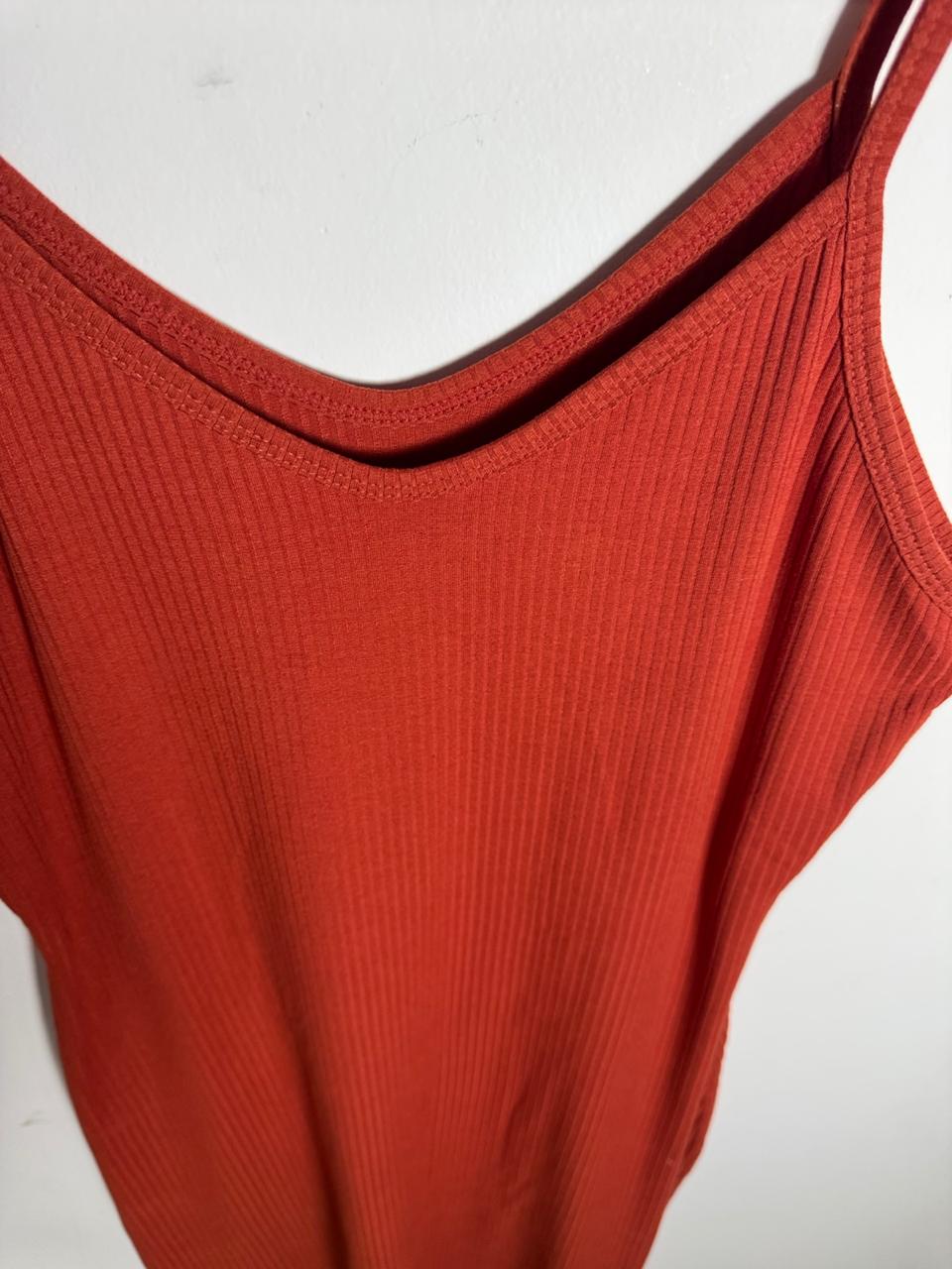 Vestido Terracota Canelado – tam G - Imagem 4