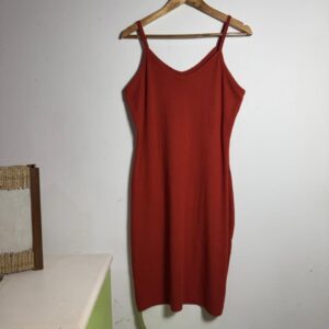 Vestido Terracota Canelado – tam G
