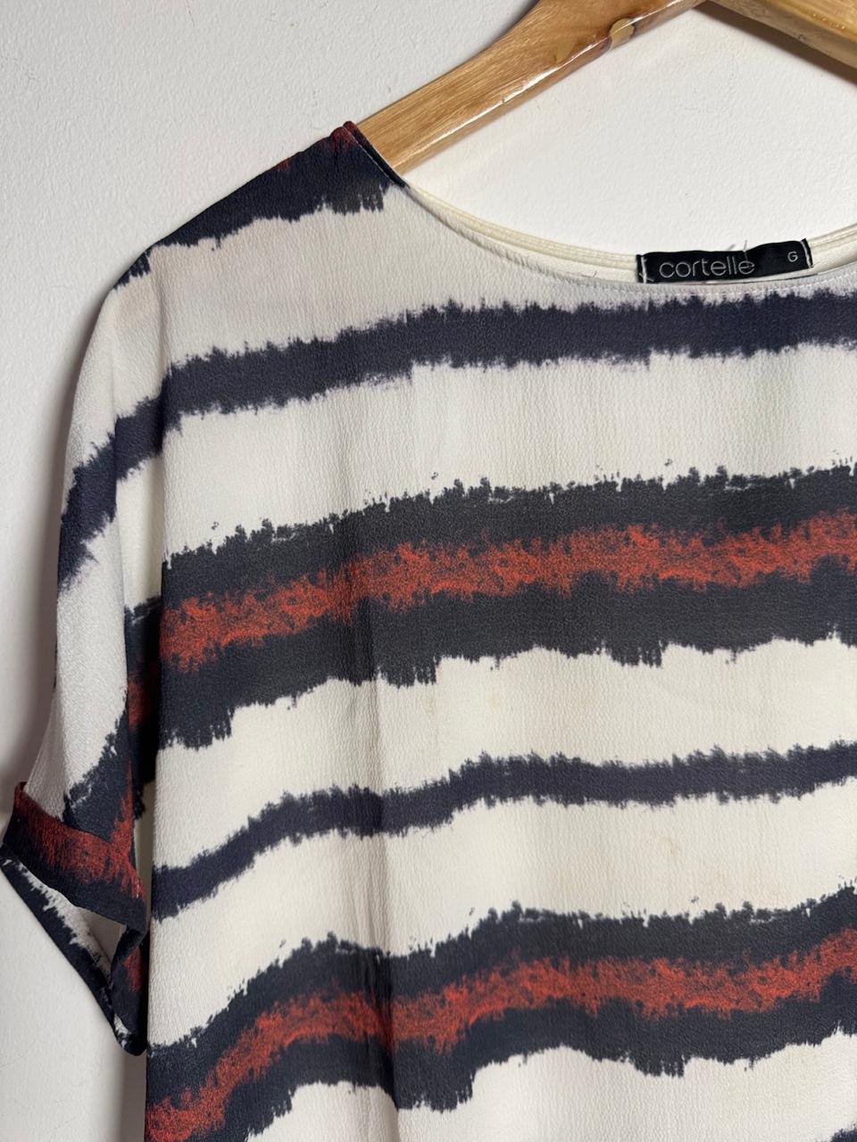 Camiseta Estampada Listrada – Cortelle – tam G - Imagem 3