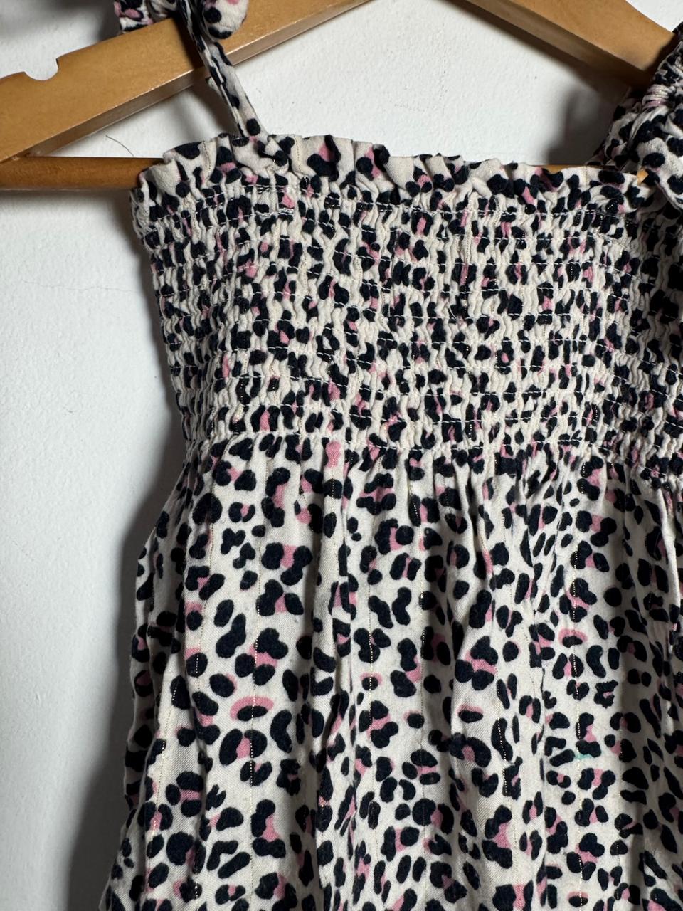 Vestido Animal Print de Oncinha com Rosa – Poim – tam 1 - Imagem 4
