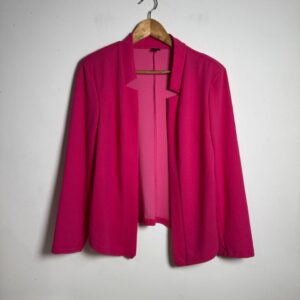 Blazer Feminino Fúcsia Aberto com Ombreiras – Shein – tam GG