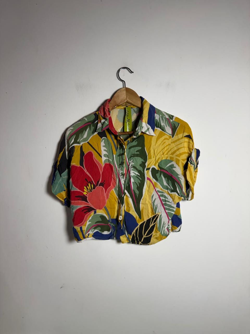 Cropped Estampado Floral Tropical – Fresia – tam 38 / 40