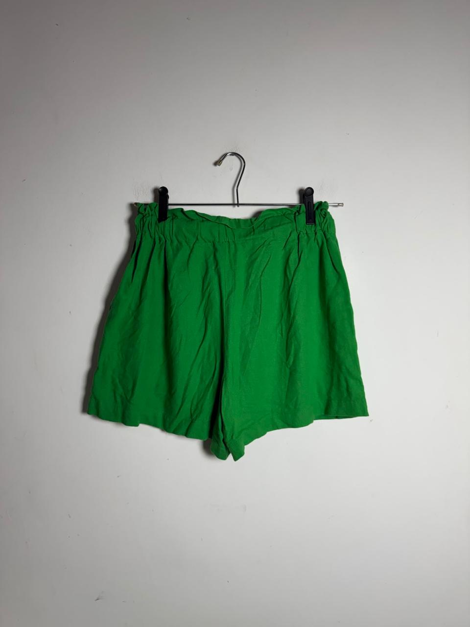 Short Verde Paperbag com Cós Elástico – Ak – tam P - Imagem 2