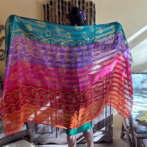 Canga Colorida Degradê com Estampa de Bichinhos do Mar – Gems – tam G