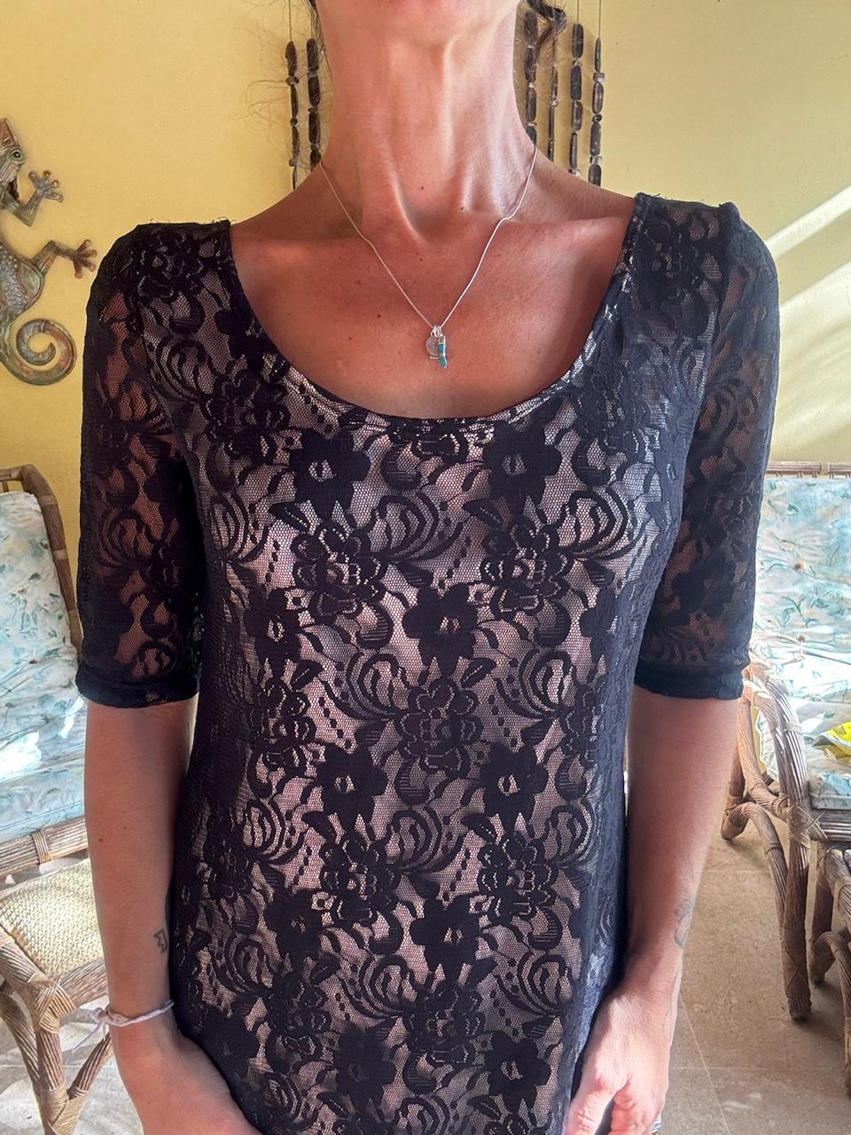 Vestido Preto de Renda – tam M - Imagem 3