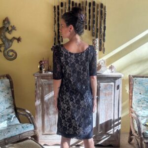 Vestido Preto de Renda – tam M