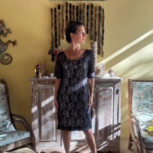 Vestido Preto de Renda – tam M