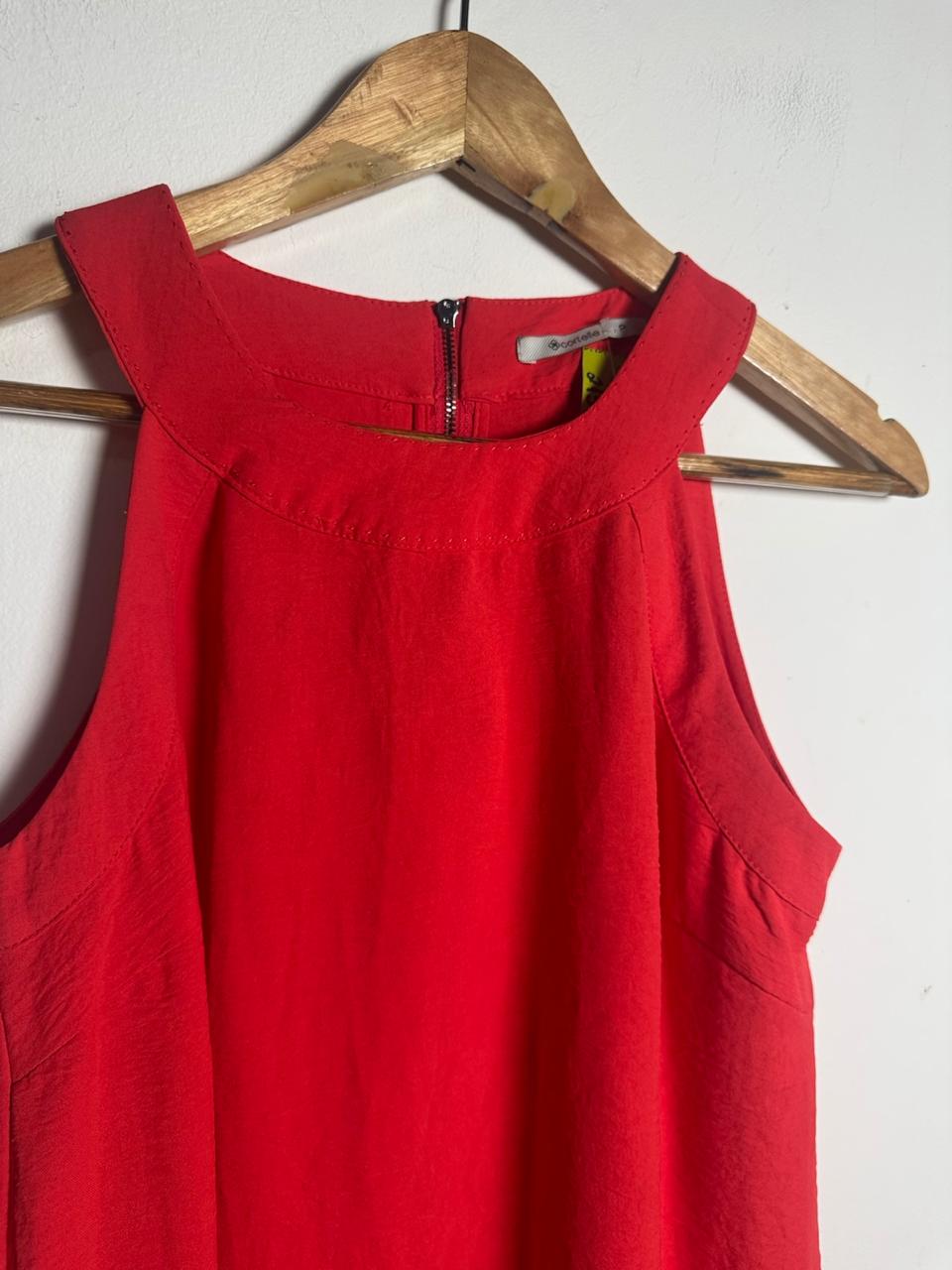 Vestido Halter Vermelho Coral – Cortelle – tam P - Imagem 5