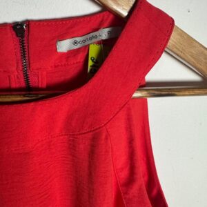 Vestido Halter Vermelho Coral – Cortelle – tam P