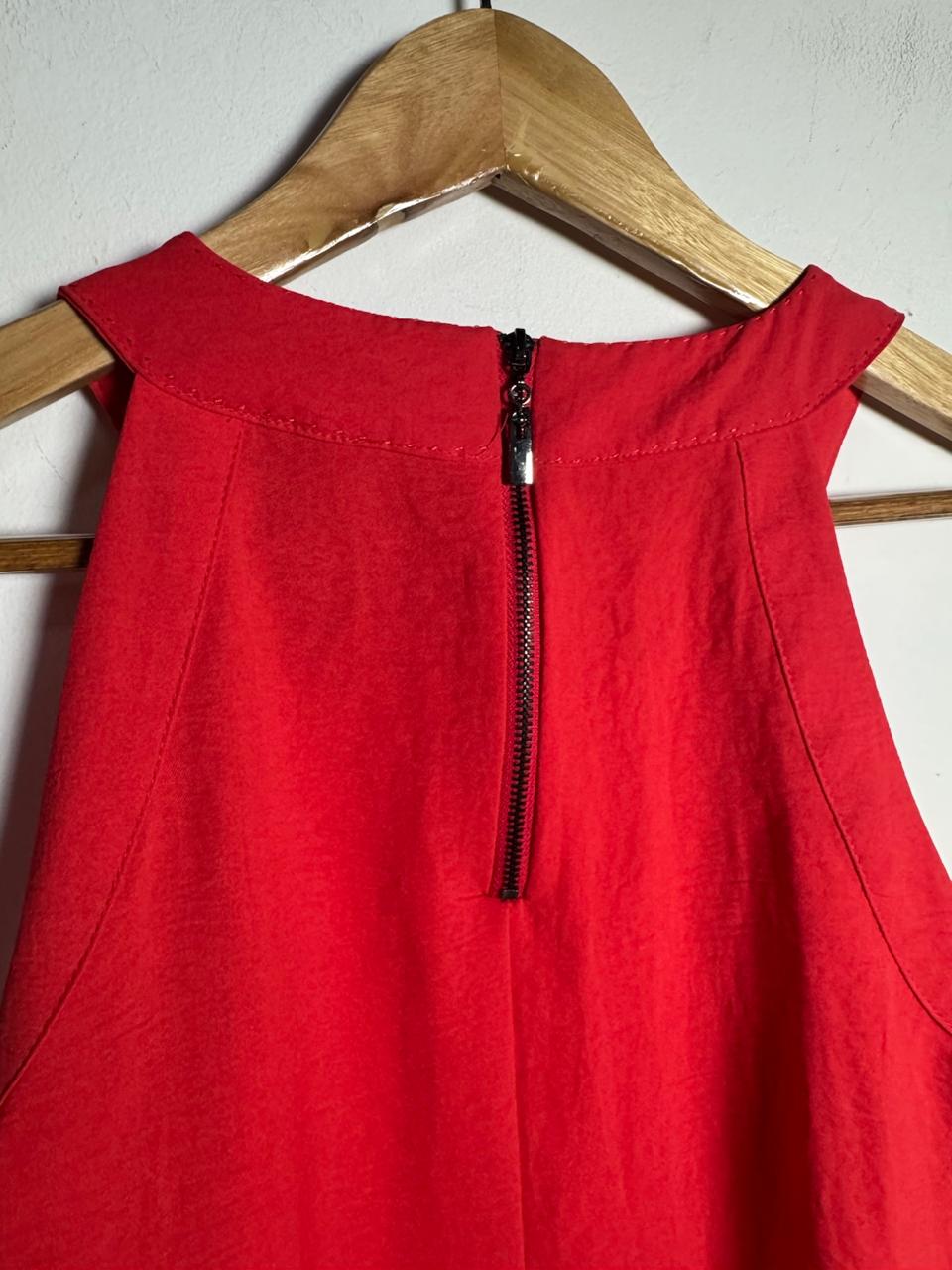 Vestido Halter Vermelho Coral – Cortelle – tam P - Imagem 4