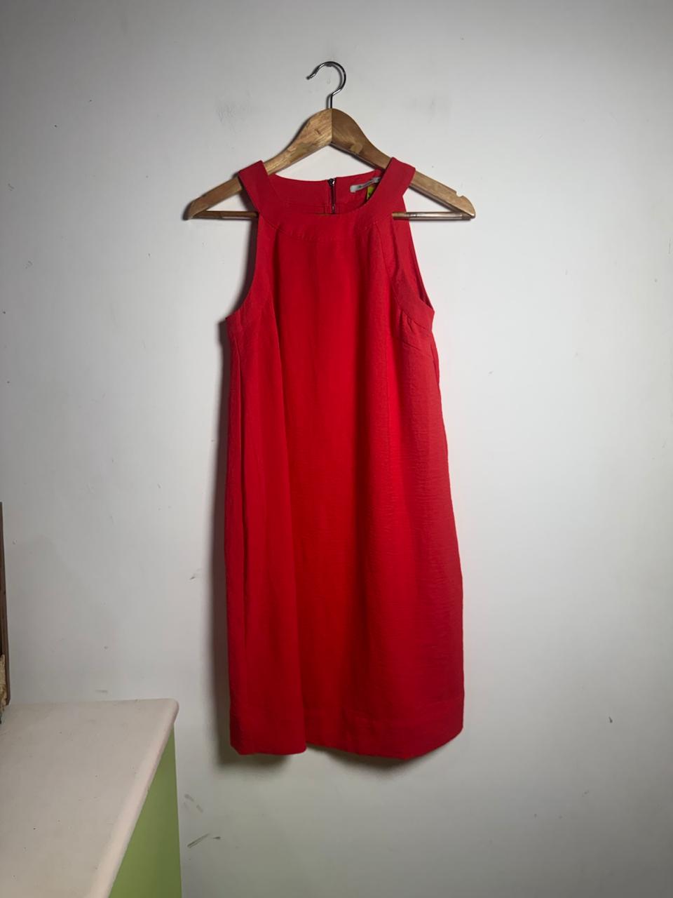 Vestido Halter Vermelho Coral – Cortelle – tam P