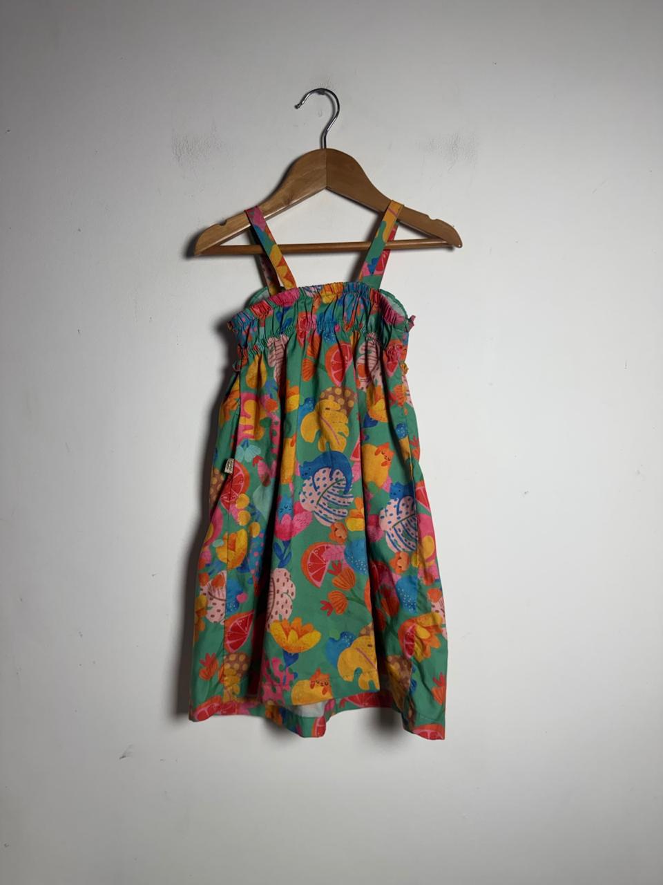 Vestido Estampado Tropical Colorido – Alphabeto – tam 2 anos - Imagem 3