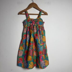 Vestido Estampado Tropical Colorido – Alphabeto – tam 2 anos