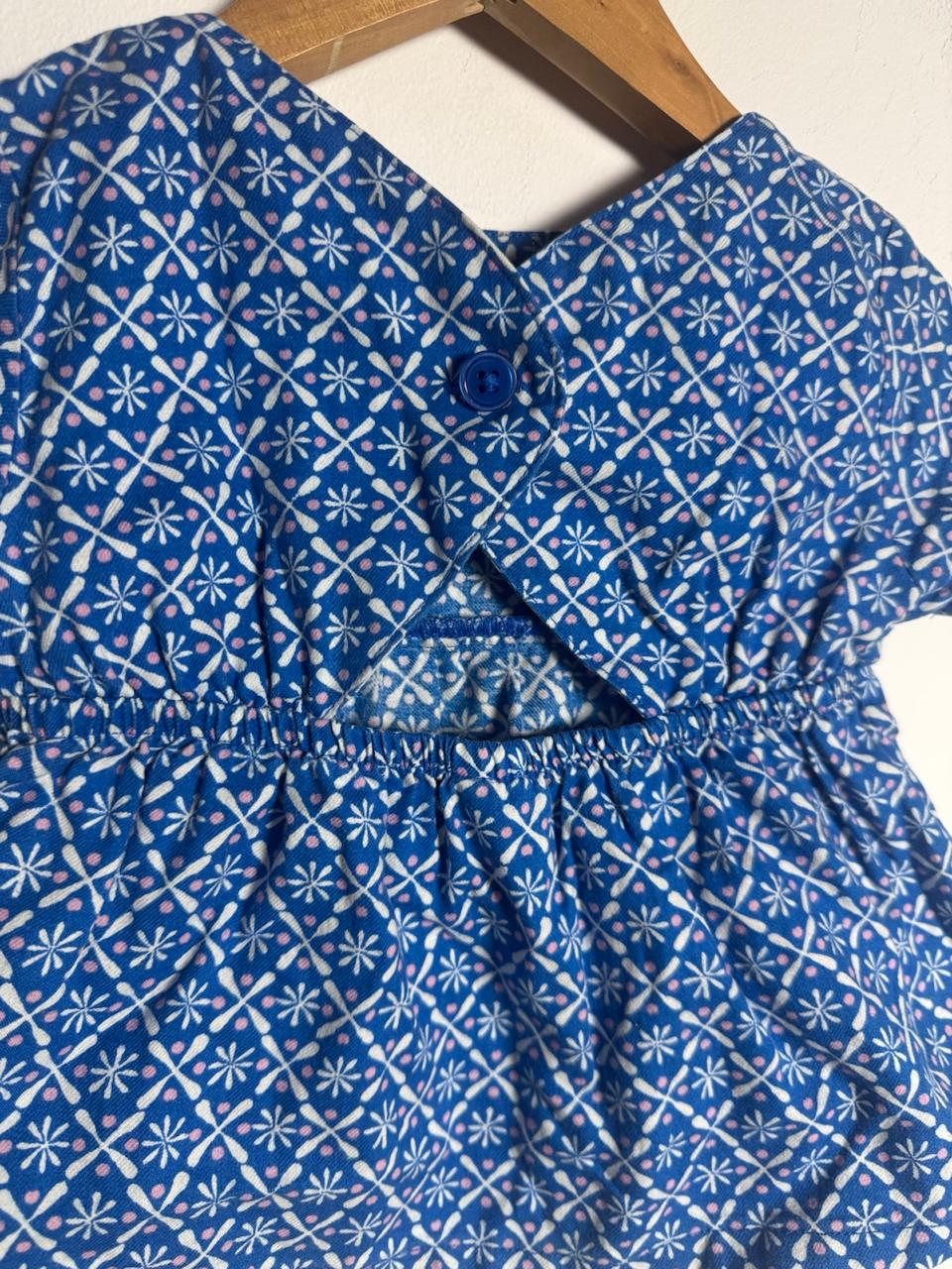 Blusa Estampa Floral Geométrica Azul Carter's – tam 2 - Imagem 3