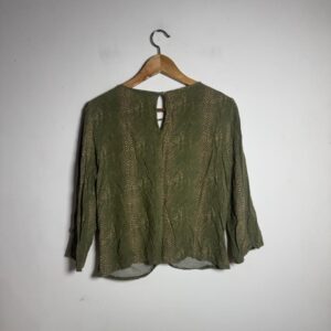 Camisa Estampa Cobra Verde Militar com Nó – Nitrogen – tam 40