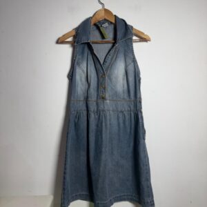 Vestido Jeans Sem Manga – Open Up – tam M