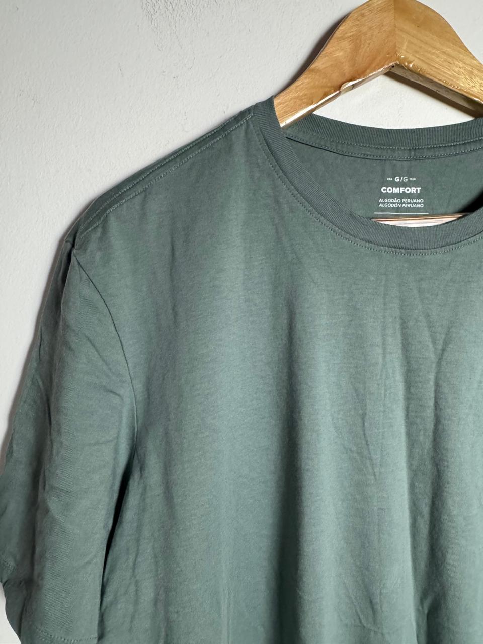 Camiseta Cinza Esverdeado – Marfinno – tam G - Imagem 2