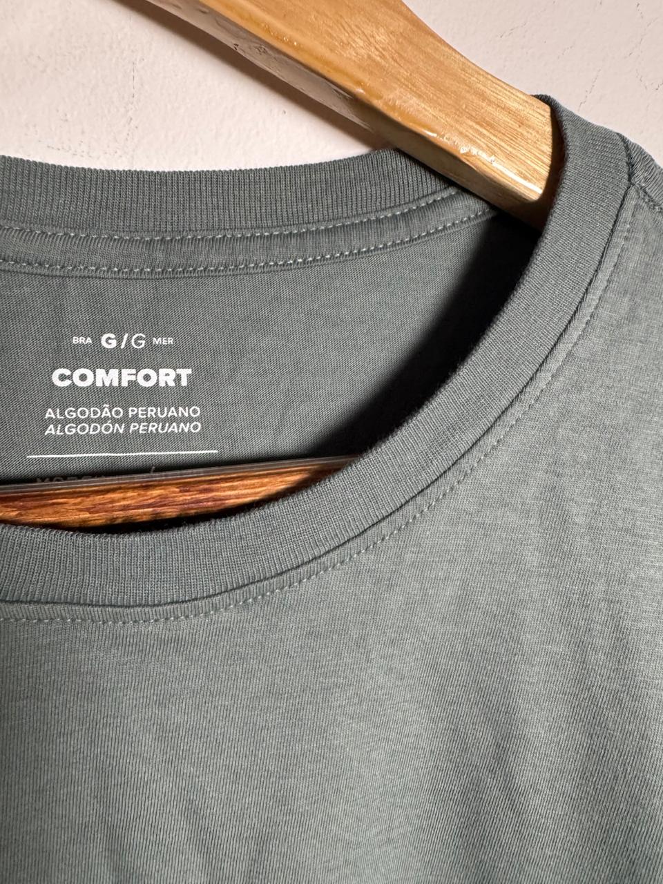Camiseta Cinza Esverdeado – Marfinno – tam G - Imagem 4