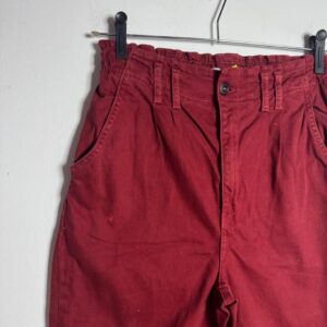 Calça Vinho Cintura Alta Paper Bag – Denim – tam 36