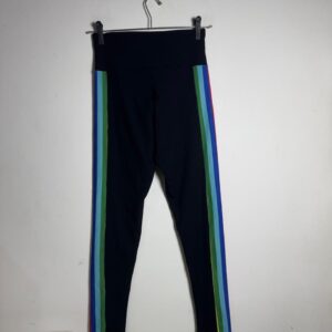 Legging Preta com Listras Laterais Coloridas – DeMillus – tam M