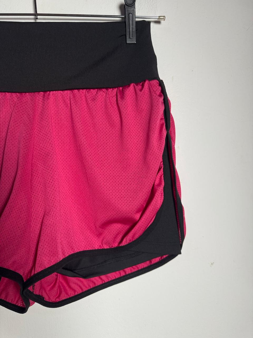 Short de Treino Duplo Rosa e Preto – tam M - Imagem 3