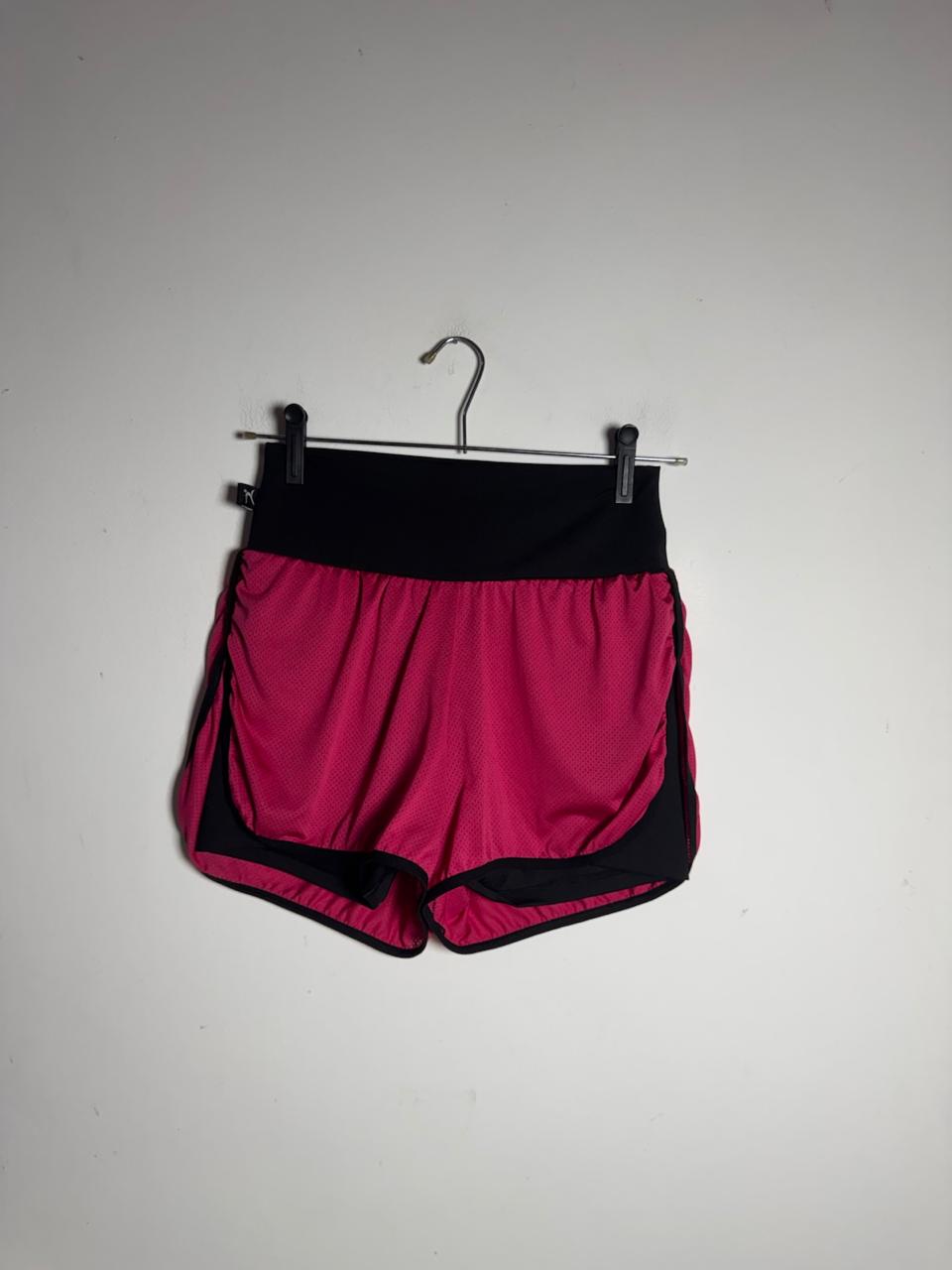 Short de Treino Duplo Rosa e Preto – tam M - Imagem 2