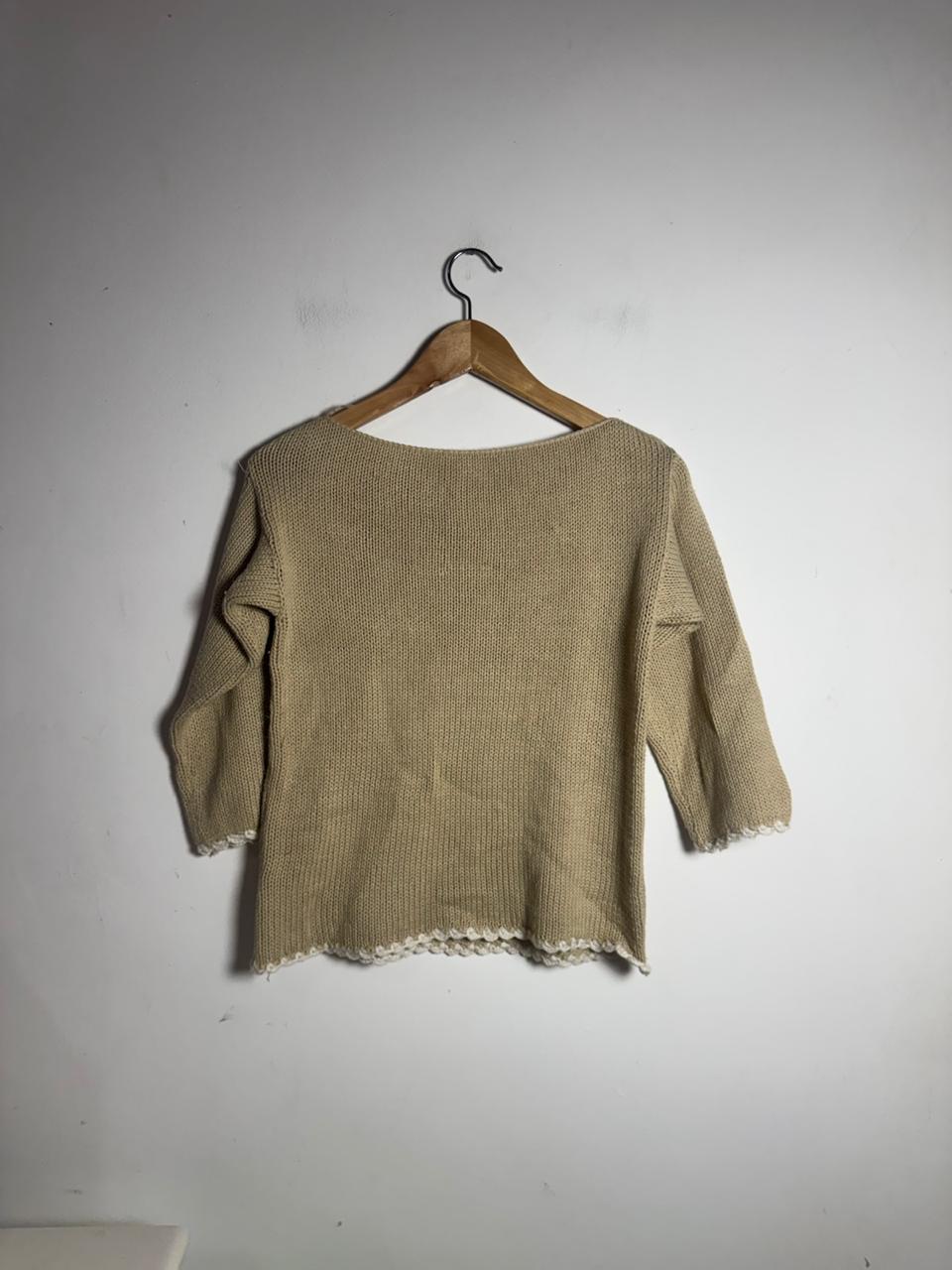 Camisa de tricô com bordado - tam 38/40 - Imagem 5