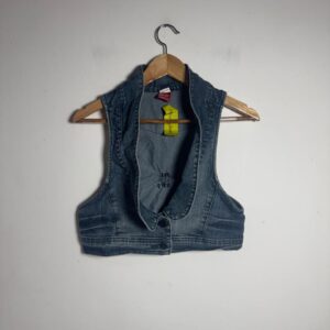 Colete Jeans Cropped – Biotipo – tam G