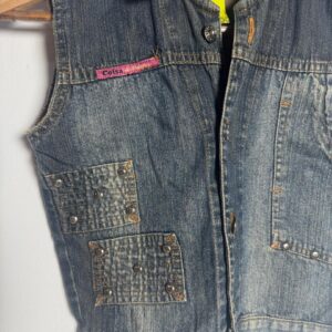 Colete Jeans com Tachas – Coisa De Moleque – tam 8