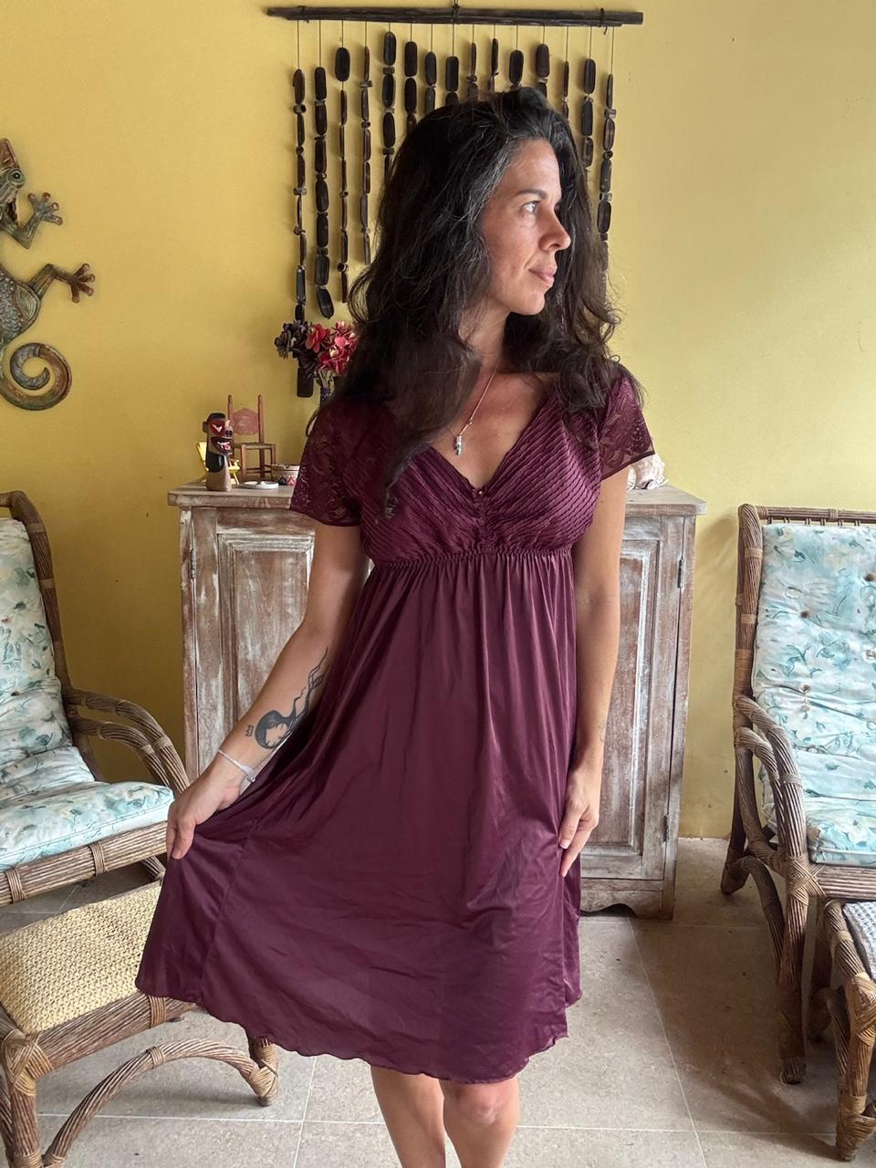 Robe e Camisola Vinho Nupcial – Demillus – tam G - Imagem 7