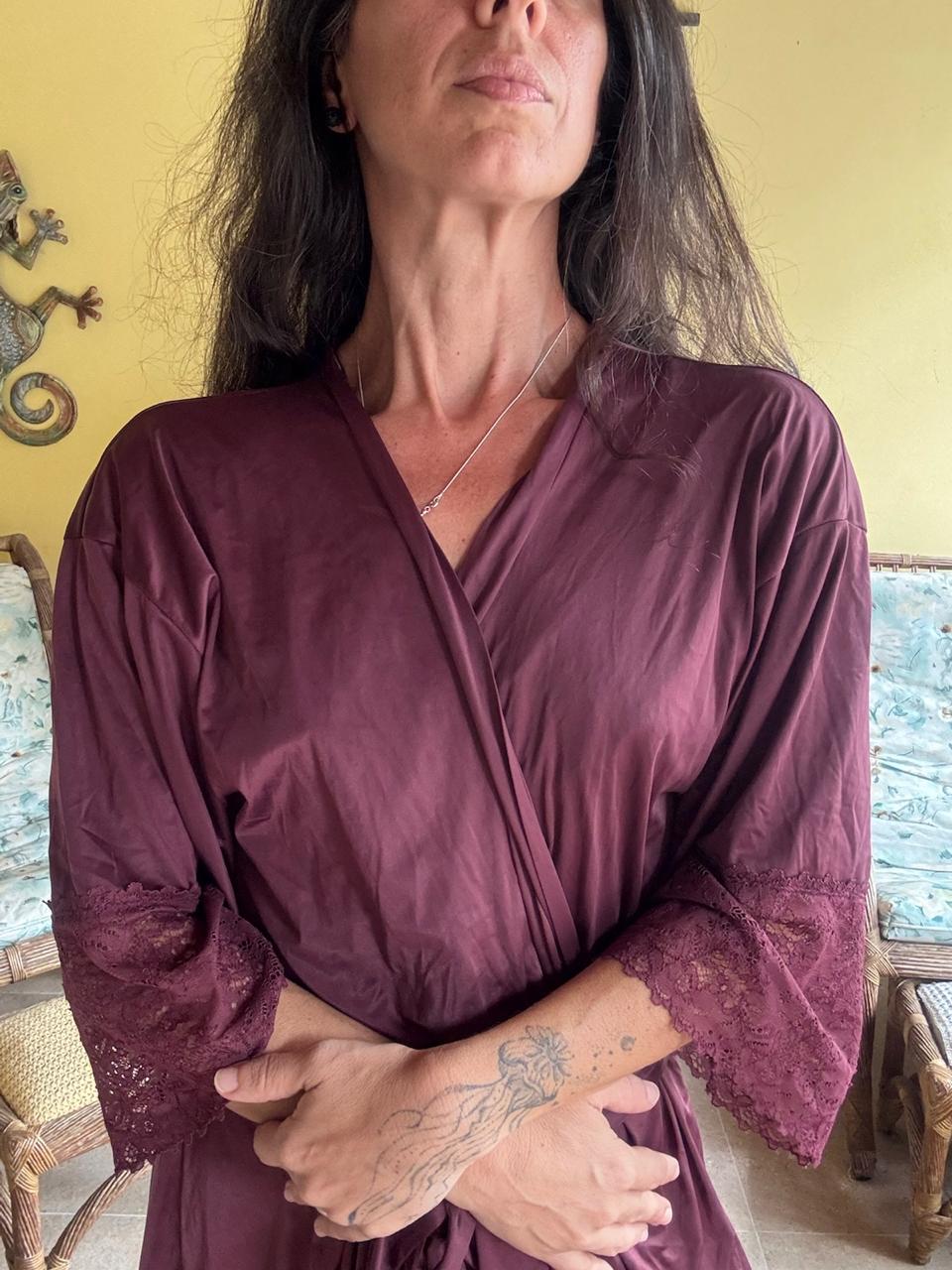 Robe e Camisola Vinho Nupcial – Demillus – tam G - Imagem 5
