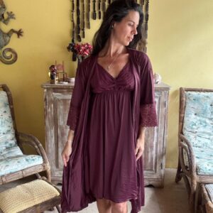 Robe e Camisola Vinho Nupcial – Demillus – tam G