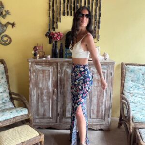 Saia Longa com Fenda Estampa Floral – Hering – tam 38