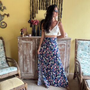 Saia Longa com Fenda Estampa Floral – Hering – tam 38