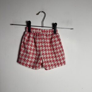 Short Estampado Houndstooth Rosa e Branco – Shein – tam 6 a 9 meses