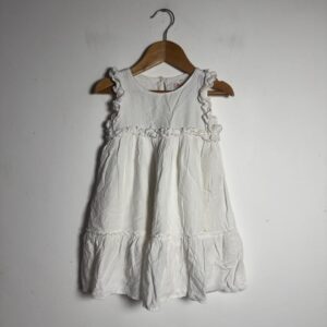 Vestido Infantil Branco com Babados – Daducha – tam 2