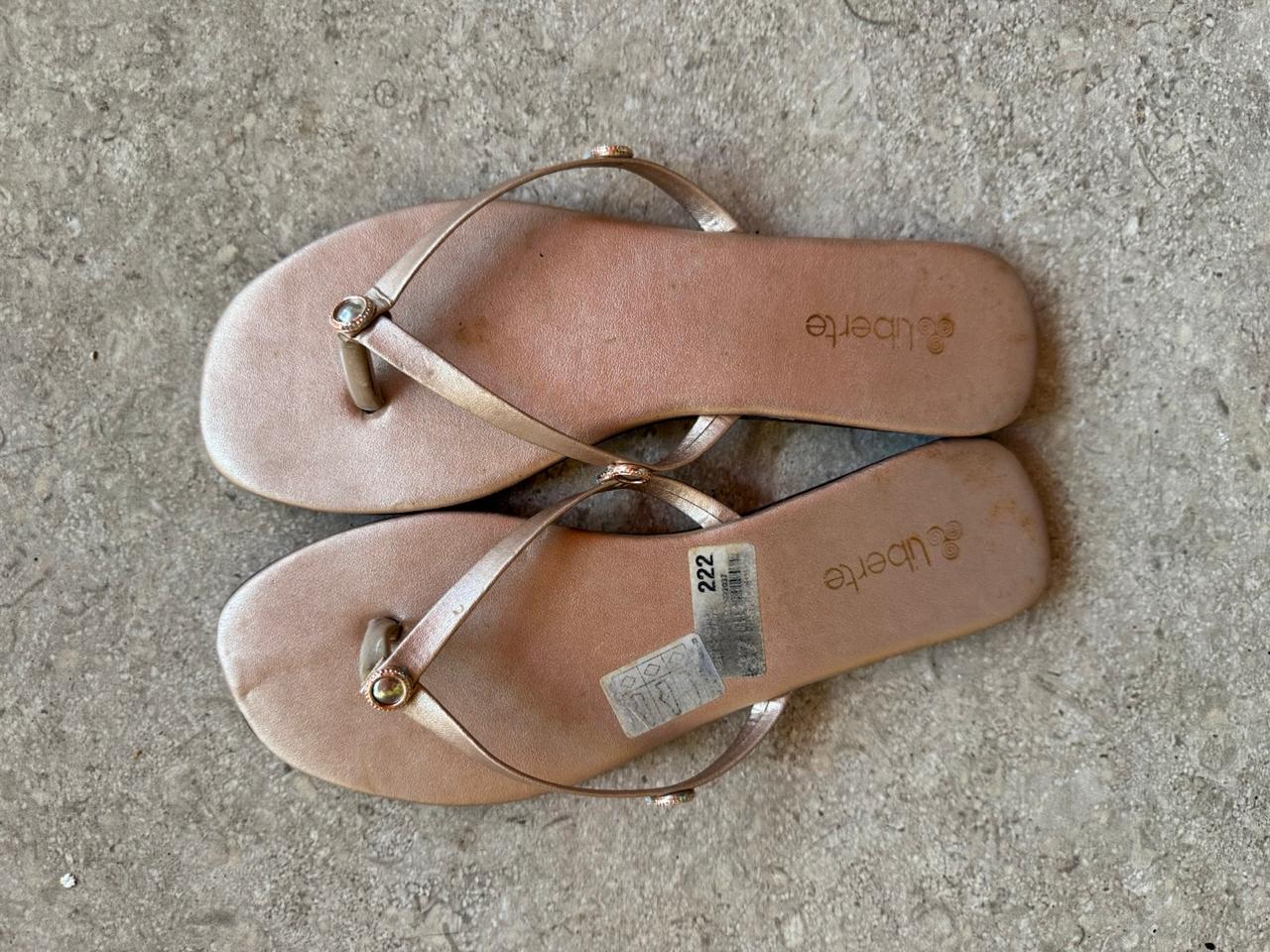 Sandália Rasteira Rose Gold – Liberte – tam 39 - Imagem 2