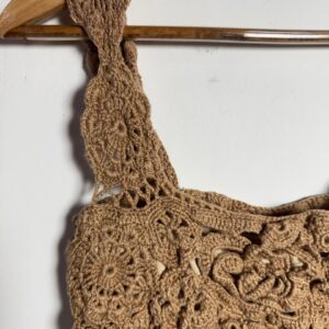 Vestido Marrom em Crochê – Tam P