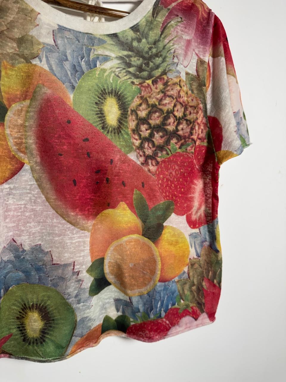 Blusa Estampa Frutas – Shoulder – tam P - Imagem 4