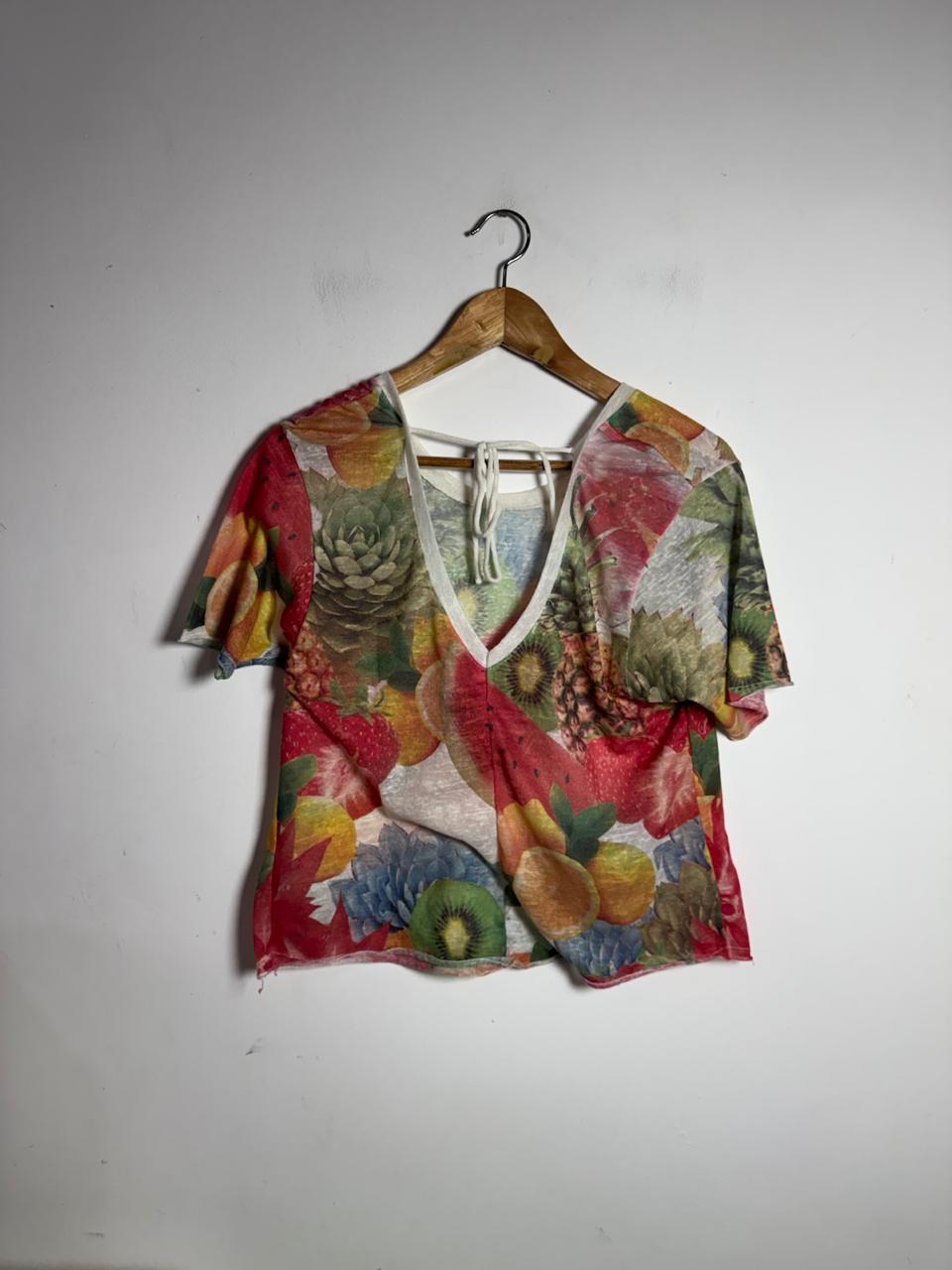 Blusa Estampa Frutas – Shoulder – tam P - Imagem 2