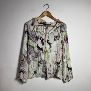 Camisa Manga Comprida Estampada Cold Shoulder – Shoulder – tam M