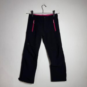 Calça Infantil Preta de Frio com Detalhes Rosa – Decathlon – tam 8 anos