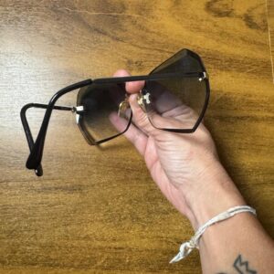 Óculos de Sol Grande Geométrico Pierre Gucci – Tam U